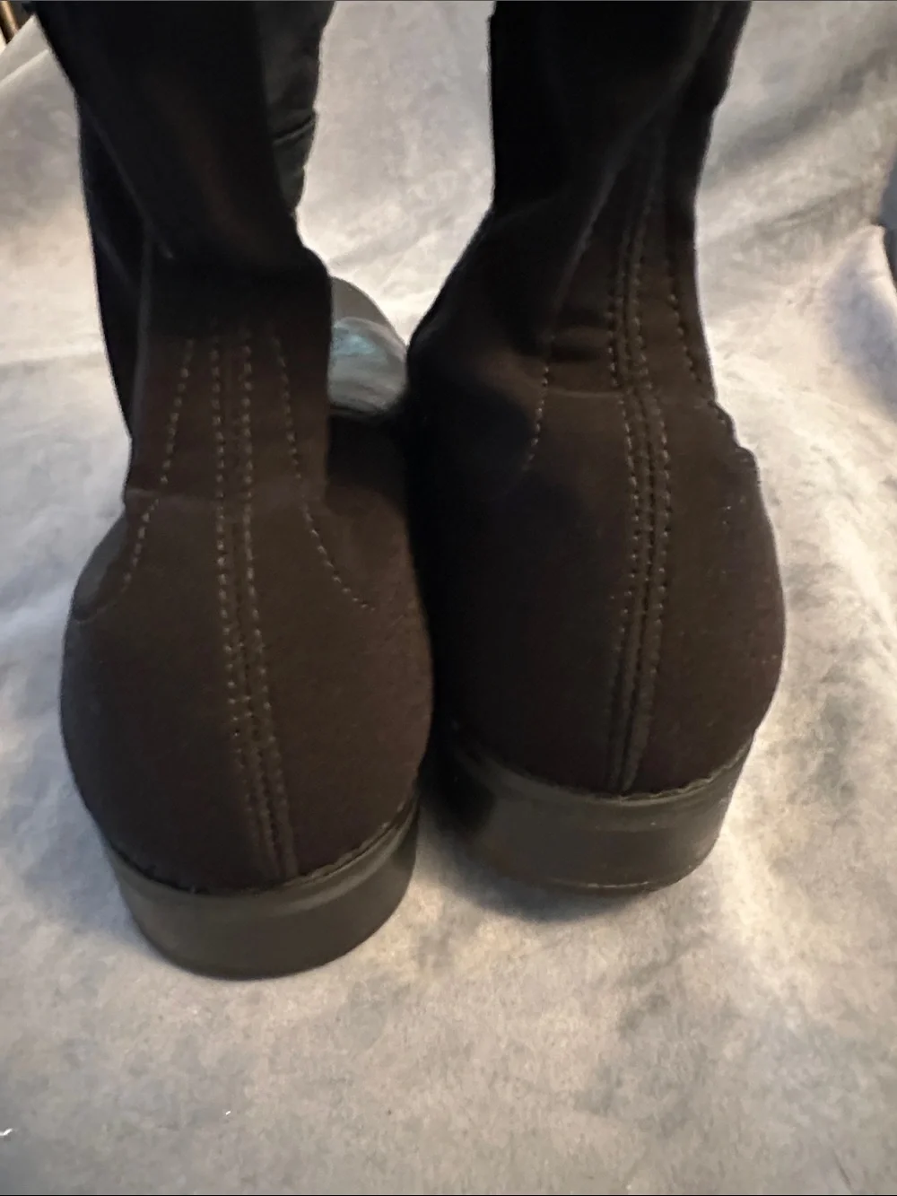 Stuart Weitzman Ladies 7.5M Black Leather Mid-Calf Women’s Boots Stretch Fit